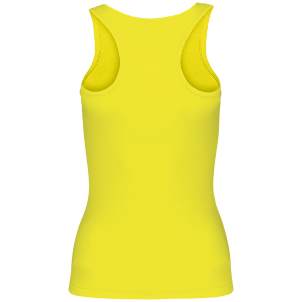 Debardeur sport femme dos Fluorescent Yellow
