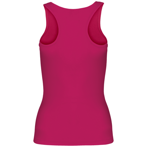 Debardeur sport femme dos Fuchsia