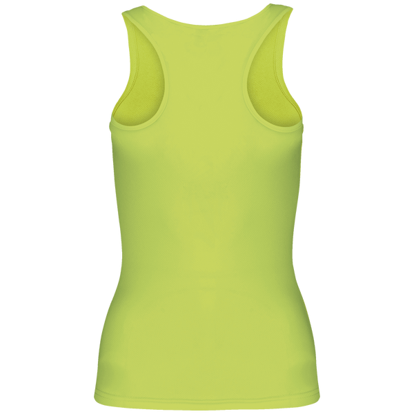 Debardeur sport femme dos Lime