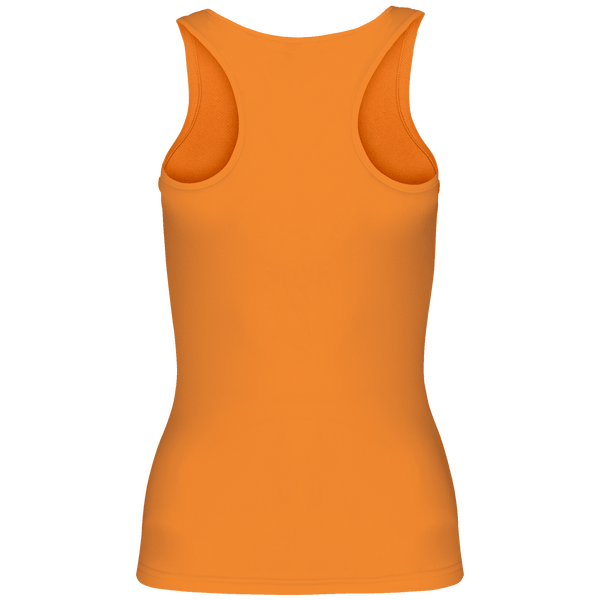 Debardeur sport femme dos Orange
