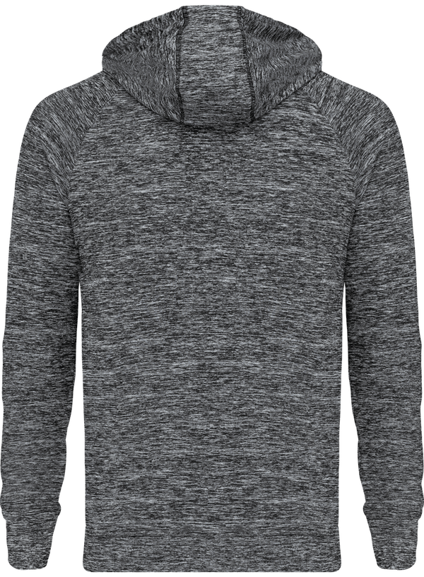 Sweat shirt a capuche sport zip 1 4 unisexe dos Sporty Grey Melange
