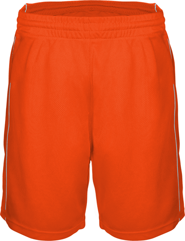 Short basket homme dos Orange