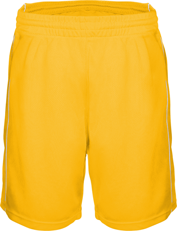 Short basket homme dos Sporty Yellow