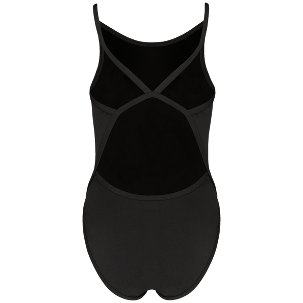 Maillot de bain femme ouverture dos en v dos Black