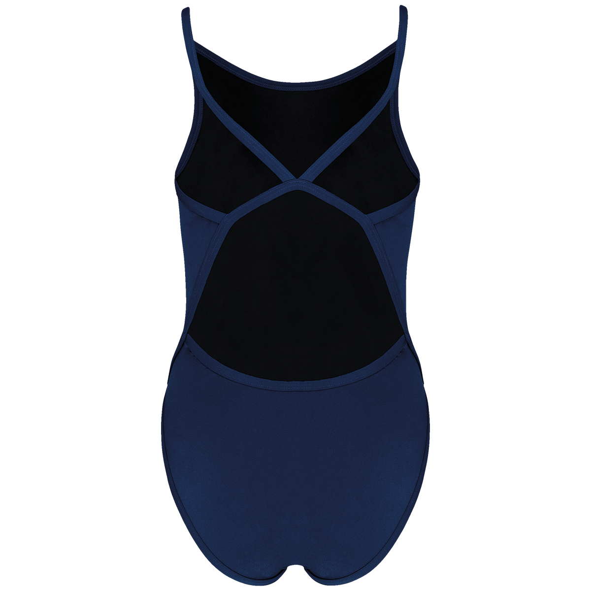 Maillot de bain femme ouverture dos en v dos Sporty Dark Navy