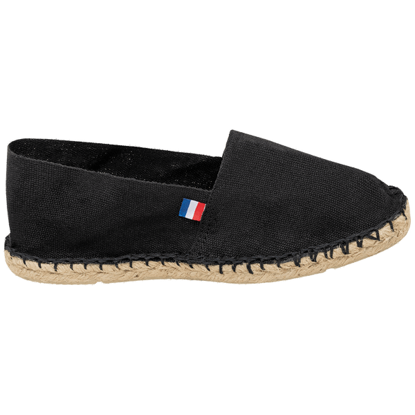 Espadrille made in france chaussure droite exterieur Black