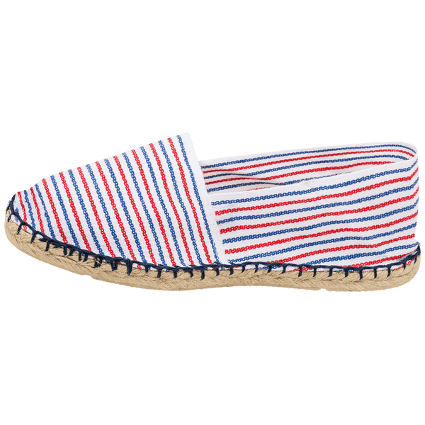 Espadrille made in france chaussure droite interieur Striped Blue / White / Red