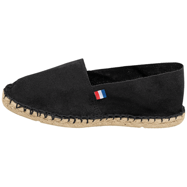 Espadrille made in france chaussure gauche exterieur Black