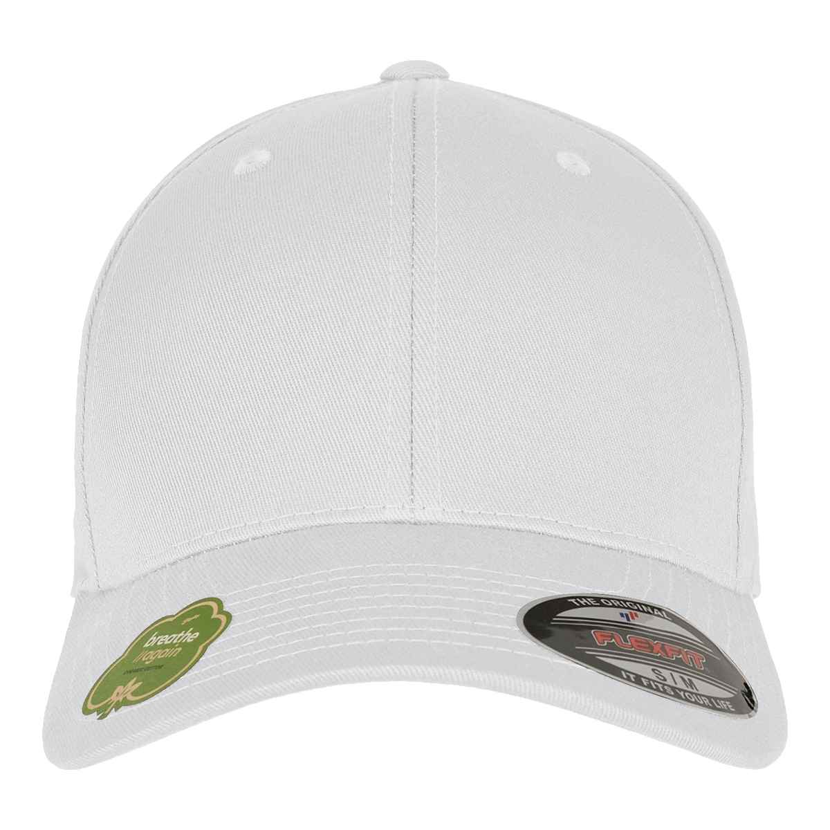 Casquette flexfit en coton organique plexus white