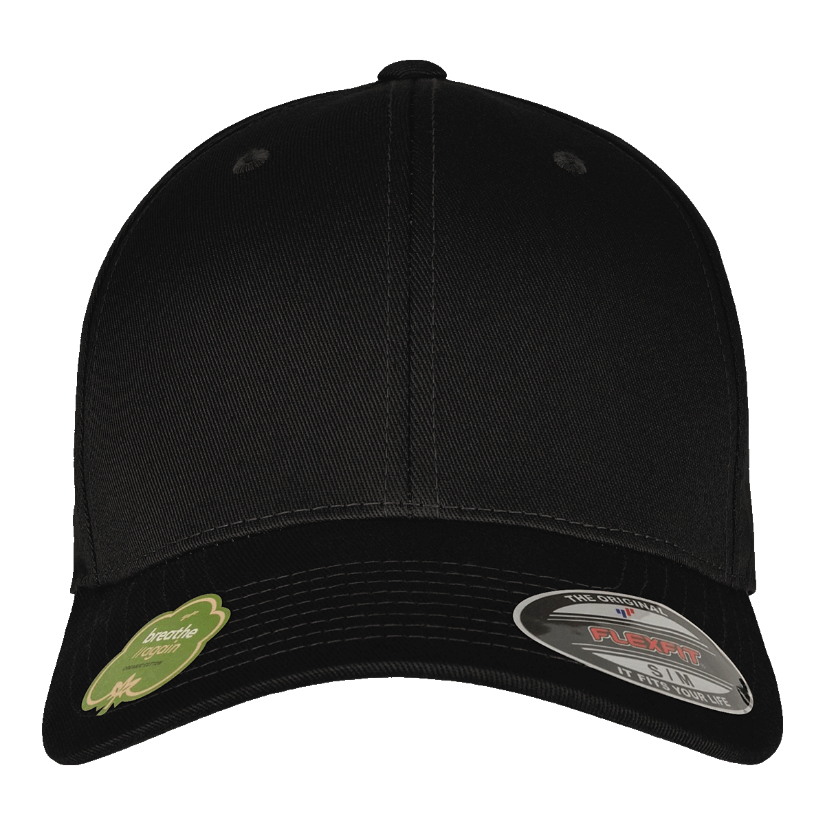 Casquette flexfit en coton organique plexus black