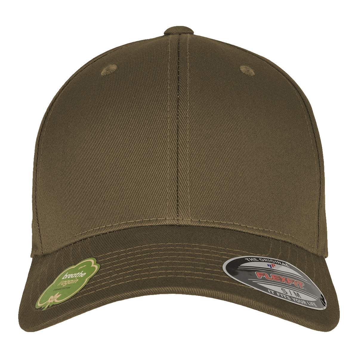 Casquette flexfit en coton organique plexus burnt olive