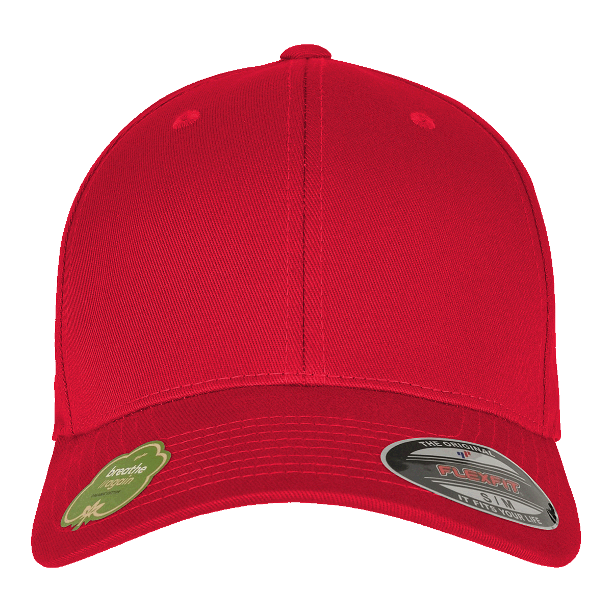 Casquette flexfit en coton organique plexus red