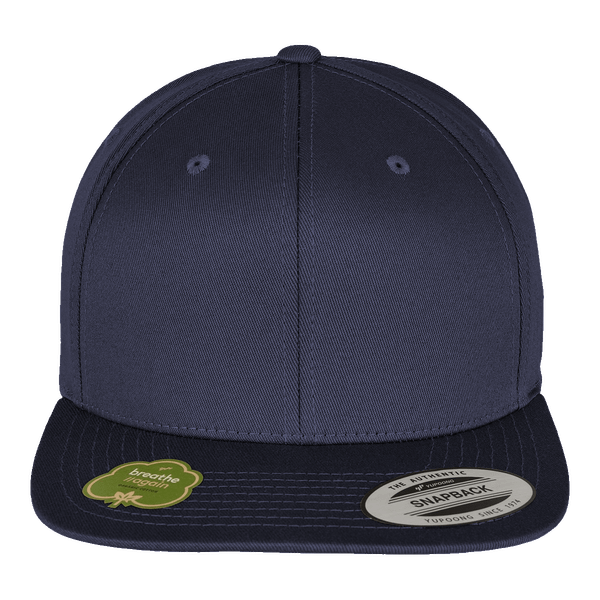 Casquette snapback flexfit en coton biologique face darknavy