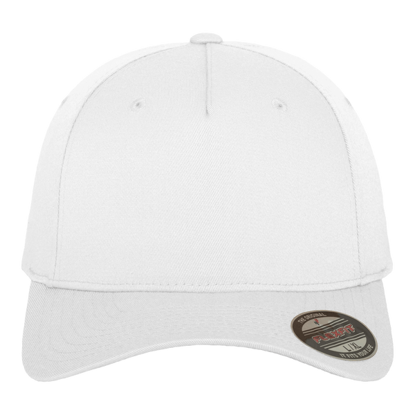 Casquette flexfit 5 panneaux face white