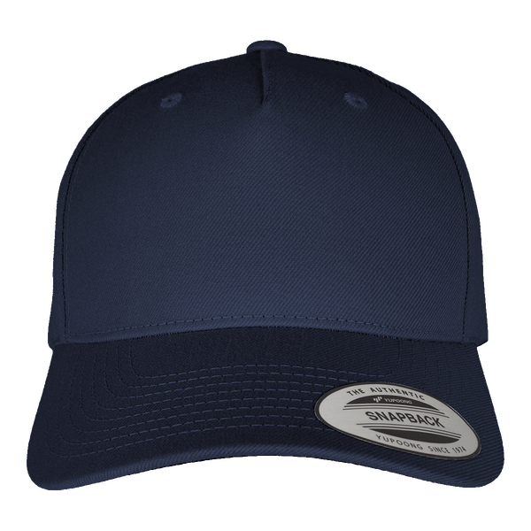 Casquette flexfit 5 panneaux premium snapback face navy