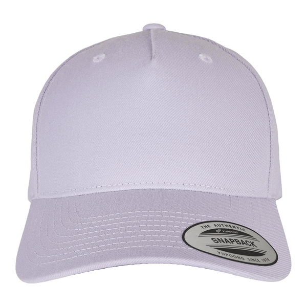 Casquette flexfit 5 panneaux premium snapback face light purple