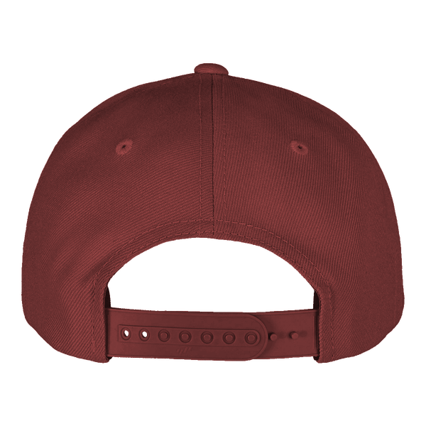 Casquette flexfit 5 panneaux premium snapback dos maroon