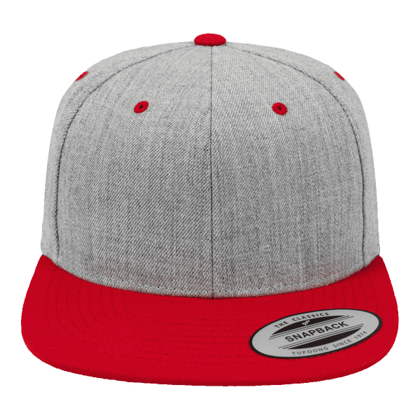 Casquette flexfit snapback bicolore plexus heather / red