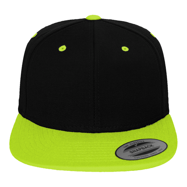 Casquette flexfit snapback bicolore plexus blk / neonyellow