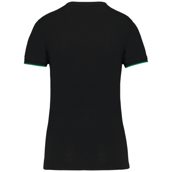 T shirt manches courtes day to day femme dos Black / Kelly Green