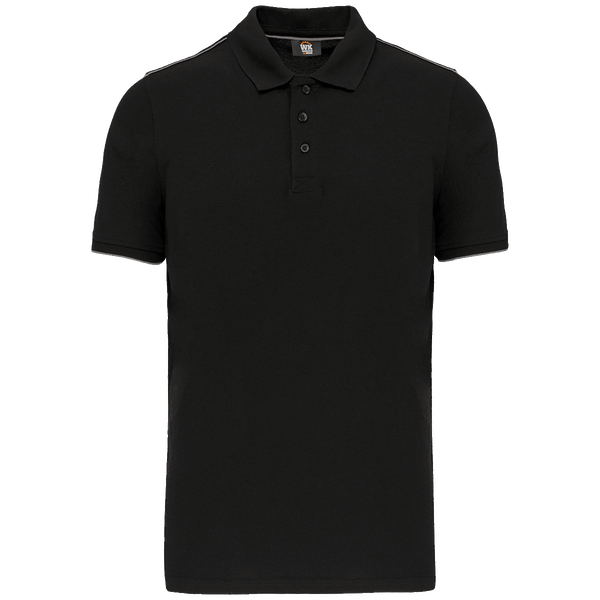 Polo contraste manches courtes day to day homme plexus Black / Silver