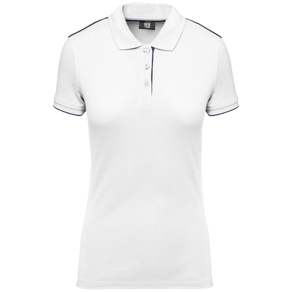 Polo contraste manches courtes day to day femme plexus White / Navy