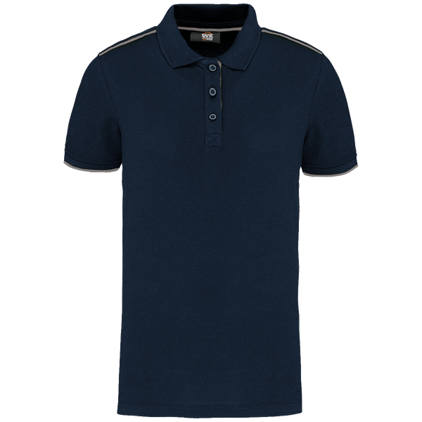 Polo contraste manches courtes day to day femme plexus Navy / Silver