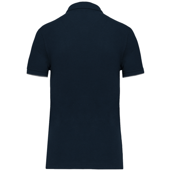 Polo contraste manches courtes day to day femme dos Navy / Silver