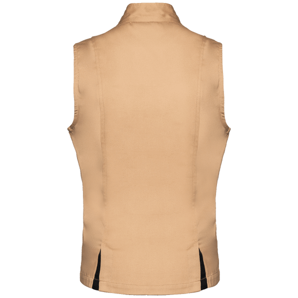 Gilet day to day femme dos Camel / Black