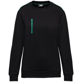 Sweat-shirt zip poche contrastée Day To Day unisexe personnalisable