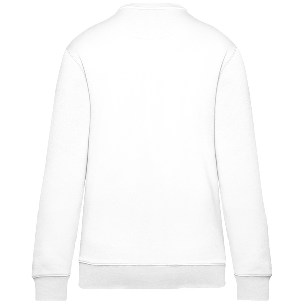 Sweat shirt zip poche contrastee day to day unisexe dos White / Navy