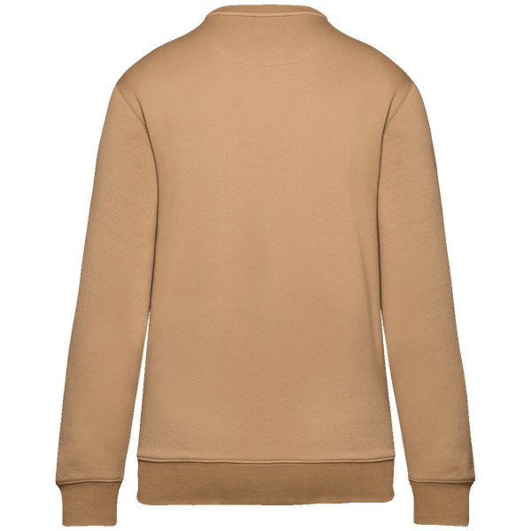 Sweat shirt zip poche contrastee day to day unisexe dos Camel / Black