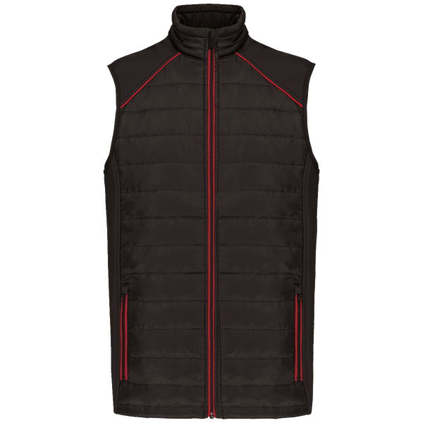 Bodywarmer bi matiere unisexe day to day plexus Black / Red