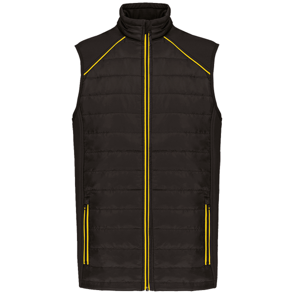 Bodywarmer bi matiere unisexe day to day plexus Black / Yellow