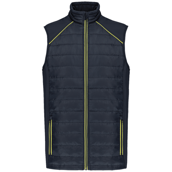 Bodywarmer bi matiere unisexe day to day plexus Navy / Fluorescent Yellow