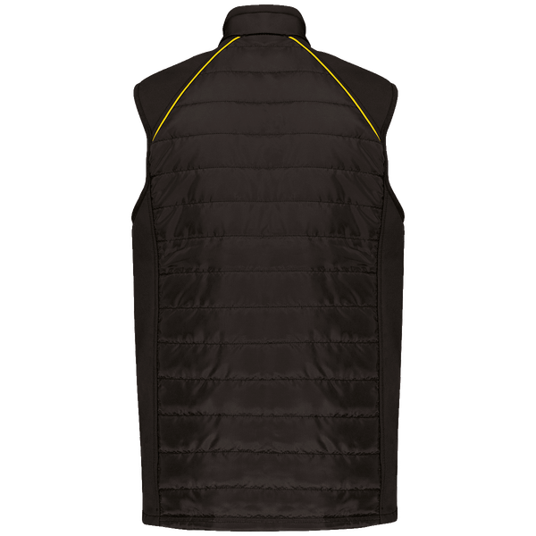 Bodywarmer bi matiere unisexe day to day dos Black / Yellow