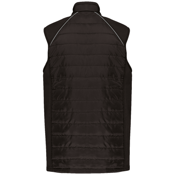 Bodywarmer bi matiere unisexe day to day dos Black / Silver