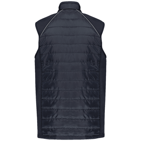 Bodywarmer bi matiere unisexe day to day dos Navy / Silver