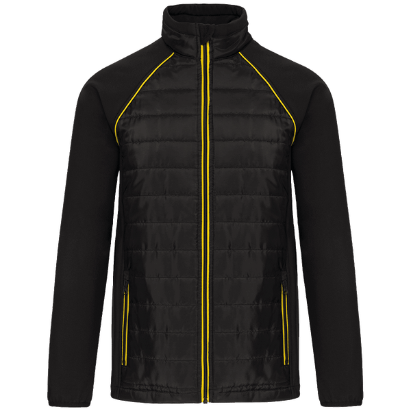 Veste bi matiere unisexe day to day plexus Black / Yellow