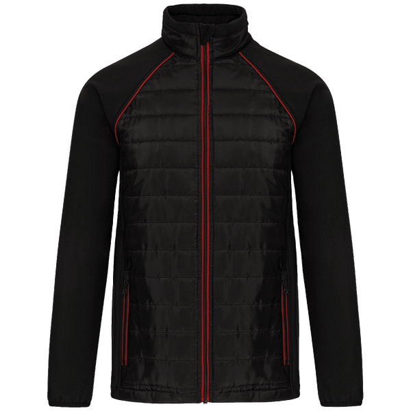 Veste bi matiere unisexe day to day plexus Black / Red