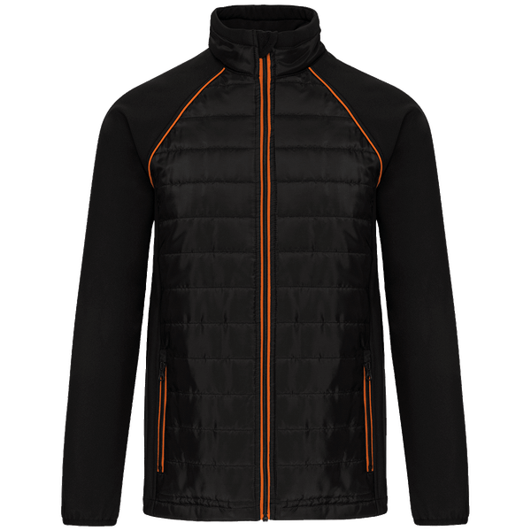 Veste bi matiere unisexe day to day plexus Black / Orange