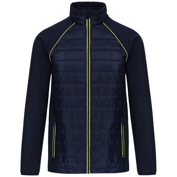 Veste bi matiere unisexe day to day plexus Navy / Fluorescent Yellow