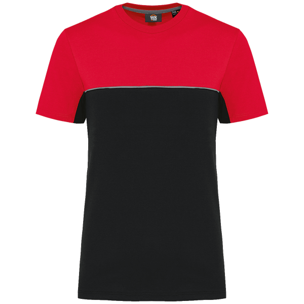 T shirt bicolore ecoresponsable unisexe plexus Black / Red