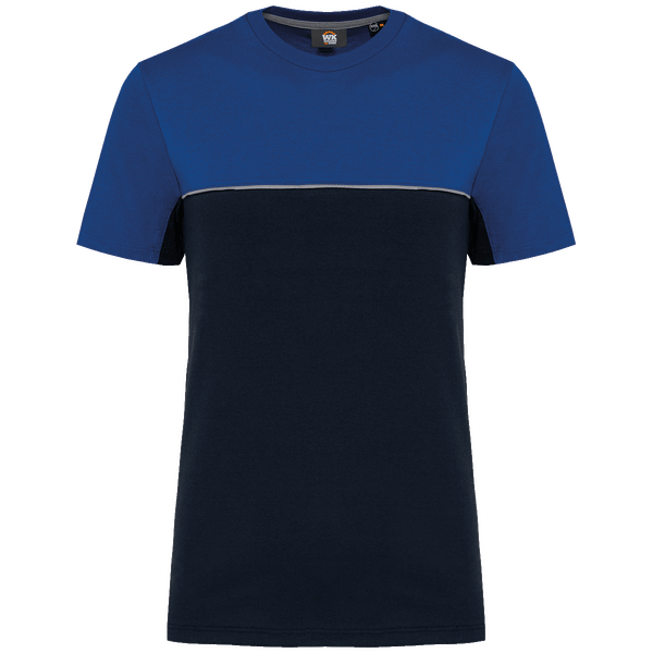 T shirt bicolore ecoresponsable unisexe plexus Navy / Royal Blue
