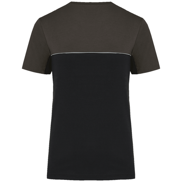 T shirt bicolore ecoresponsable unisexe dos Black / Dark Grey