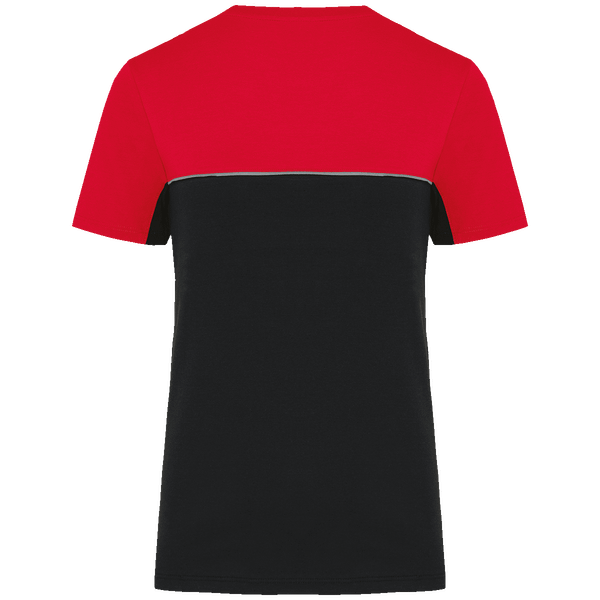 T shirt bicolore ecoresponsable unisexe dos Black / Red