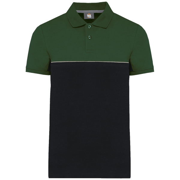 Polo Bicolore Écoresponsable Unisexe À Personnaliser Black / Red