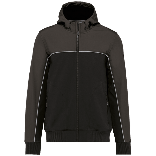 Veste softshell 3 couches bicolore unisexe plexus Black / Dark Grey