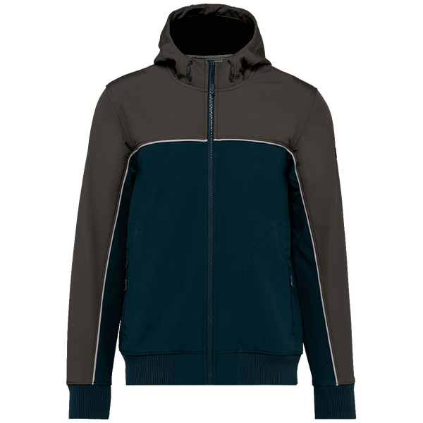 Veste softshell 3 couches bicolore unisexe plexus Navy / Dark Grey
