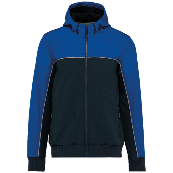 Veste softshell 3 couches bicolore unisexe plexus Navy / Royal Blue